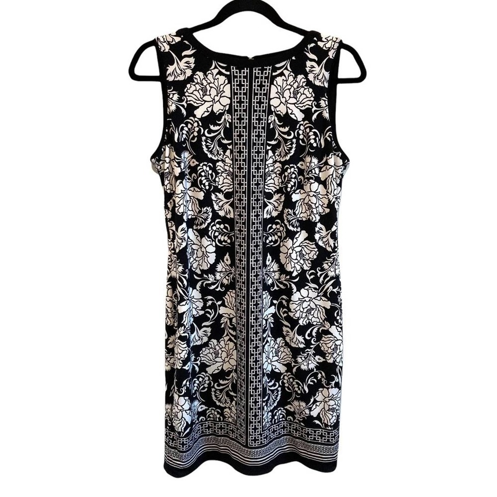 White House Black Market Sleeveless Floral Stretch Dress - Size MP